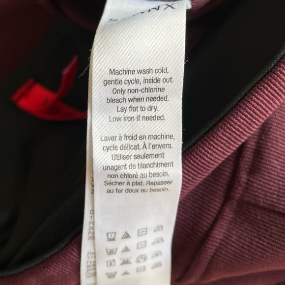 Spanx Micro Rib Knit Control Top Skimmer Legging Pants Maroon Purple Size S - Picture 6 of 8